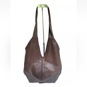 Molly G Louise Slouchy Olive Portofino/Metalic Brown Soft Shoulder Bag